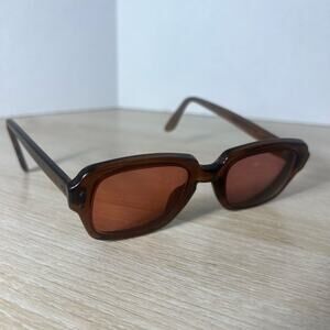Vintage USS 4 1/2-5 3/4 Eyeglasses Sunglasses Brown Unisex Frame Military 48-20
